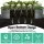 Green Fingers 3-Pack Oval Raised Garden Bed Kit 320cm Galvanised Steel Safety Edging Grey