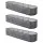 Green Fingers 3-Pack Oval Raised Garden Bed Kit 320cm Galvanised Steel Safety Edging Grey