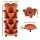Green Fingers Brick Red 5-Tier Stackable Garden Planter with Auto Drainage for Herbs & Succulents, 35x35x75cm
