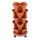 Green Fingers Brick Red 5-Tier Stackable Garden Planter with Auto Drainage for Herbs & Succulents, 35x35x75cm