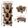 Green Fingers 5-Tier Stackable Vertical Garden Bed – Tan, 35x35x75cm, Movable Casters, Auto Drainage, Indoor/Outdoor
