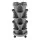 Green Fingers 5 Tier Vertical Garden Bed - Stackable Grey Planters with Auto Drainage for Herbs, Flowers & Strawberries