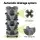Green Fingers 5 Tier Vertical Garden Bed - Stackable Grey Planters with Auto Drainage for Herbs, Flowers & Strawberries
