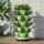 Green Fingers 5 Tier Vertical Garden Bed - Light Green, Stackable, with Drainage & Movable Casters for Urban Gardening