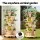 Green Fingers 5-Tier Vertical Garden Bed, Beige - Stackable Planters with Automatic Drainage, 35x35x75cm, Mobile Casters