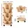 Green Fingers 5-Tier Vertical Garden Bed, Beige - Stackable Planters with Automatic Drainage, 35x35x75cm, Mobile Casters
