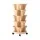 Green Fingers 5-Tier Vertical Garden Bed, Beige - Stackable Planters with Automatic Drainage, 35x35x75cm, Mobile Casters