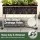 Green Fingers Mobile Raised Garden Bed 115cm White Elevated Planter 81cm Height with Wheels and Shelf
