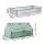 Green Fingers 3 in 1 Galvanised Raised Garden Bed with Greenhouse 180 x 80 x 30cm Green and Silver