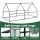 Green Fingers 3 in 1 Galvanised Raised Garden Bed with Greenhouse 180 x 80 x 30cm Green and Silver