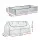 Green Fingers 3 in 1 Galvanised Raised Garden Bed with Greenhouse Kit 180 x 80 x 30cm White & Silver
