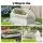 Green Fingers 3 in 1 Galvanised Raised Garden Bed with Greenhouse Kit 180 x 80 x 30cm White & Silver