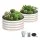 Green Fingers Round Galvanised Raised Garden Bed 2 Pack 60cm x 30cm White Rust Resistant Metal Planters