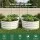 Green Fingers Round Galvanised Raised Garden Bed 2 Pack 60cm x 30cm White Rust Resistant Metal Planters