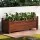 Green Fingers Raised Wooden Garden Bed Planter Box 90x30x33cm Brown Solid Fir Wood Liner Drainage Base
