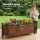 Green Fingers Raised Wooden Garden Bed Planter Box 90x30x33cm Brown Solid Fir Wood Liner Drainage Base