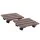 Gardeon 2PC HDPE Plant Carts with Lockable Wheels Brown 32 x 32 x 10 cm Durable Movers for Pots Indoor Outdoor