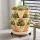 Green Fingers 3 Tier Stackable Vertical Planter Tower with Wheels Beige Self Watering Strawberry Pot