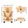 Green Fingers 3 Tier Stackable Vertical Planter Tower with Wheels Beige Self Watering Strawberry Pot