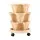 Green Fingers 3 Tier Stackable Vertical Planter Tower with Wheels Beige Self Watering Strawberry Pot