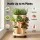 Green Fingers 3 Tier Stackable Vertical Planter Tower with Wheels Beige Self Watering Strawberry Pot
