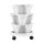 Green Fingers 3 Tier Stackable Vertical Planter Tower with Wheels White Self Watering Strawberry Pot for Indoor Outdoor