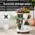 Green Fingers 3 Tier Stackable Vertical Planter Tower with Wheels White Self Watering Strawberry Pot for Indoor Outdoor