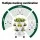 Green Fingers 3 Tier Stackable Vertical Planter Tower with Wheels White Self Watering Strawberry Pot for Indoor Outdoor