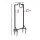 Green Fingers Black Metal Garden Hose Holder, Portable Freestanding Stand with 4 Spikes, Holds 30m, Rust-Resistant Steel