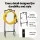 Green Fingers Black Metal Garden Hose Holder, Portable Freestanding Stand with 4 Spikes, Holds 30m, Rust-Resistant Steel