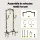 Green Fingers Black Metal Garden Hose Holder, Portable Freestanding Stand with 4 Spikes, Holds 30m, Rust-Resistant Steel