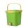 Gardeon Kitchen Compost Caddy 20L Food Waste Bin with Drain Tap 3-Compartment Sorting Tray and Inner Cover Green