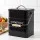 Gardeon 5L Compost Bin Kitchen Countertop Food Waste Caddy Black Ventilated Lid Wooden Handle Galvanised Iron
