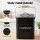 Gardeon 5L Compost Bin Kitchen Countertop Food Waste Caddy Black Ventilated Lid Wooden Handle Galvanised Iron