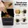 Gardeon 5L Compost Bin Kitchen Countertop Food Waste Caddy Black Ventilated Lid Wooden Handle Galvanised Iron
