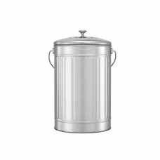 Gardeon 6L Stainless Steel Kitchen Compost Bin Countertop Caddy Ventilated Lid Odour Control Silver Matte