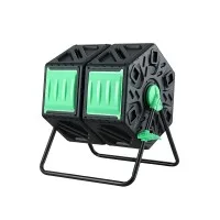 Gardeon 130L Dual-Chamber Compost Bin Tumbler Rotating Composter 360° Easy Tumbling Fast Cycle 4–6 Weeks