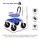 Gardeon Rolling Garden Cart Seat Stool 150kg Swivel Height Adjustable Red