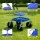 Gardeon Rolling Garden Cart Seat Stool 150kg Swivel Height Adjustable Red