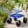 Gardeon Rolling Garden Cart Seat Stool 150kg Swivel Height Adjustable Red