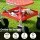 Gardeon Rolling Garden Cart Seat Stool 150kg Height Adjustable 360 Swivel Red