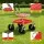 Gardeon Rolling Garden Cart Seat Stool 150kg Height Adjustable 360 Swivel Red