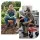 Gardeon Rolling Garden Cart Seat Stool 150kg Height Adjustable 360 Swivel Red