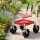 Gardeon Rolling Garden Cart Seat Stool 150kg Height Adjustable 360 Swivel Red