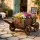 Gardeon Wooden Planter Cart Fir Wood Wagon Wheel Plant Stand Large Outdoor Decorative 77cm Lengths Suitable