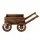 Gardeon Wooden Planter Cart Fir Wood Wagon Wheel Plant Stand Large Outdoor Decorative 77cm Lengths Suitable