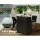 Gardeon Outdoor Wicker Storage Cabinet – Handwoven PE, Aluminium Frame, 2-in-1 Design with Glass Top, 103x84x40cm, Black