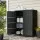 Gardeon Outdoor Wicker Storage Cabinet – Handwoven PE, Aluminium Frame, 2-in-1 Design with Glass Top, 103x84x40cm, Black