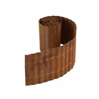Green Fingers 10ft Flexible Metal Garden Edging Corrugated Cold-Rolled Steel Rust Lawn Border 300x25.4cm