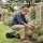 Gardeon Rolling Garden Work Seat 130kg Adjustable Height 360° Swivel Green